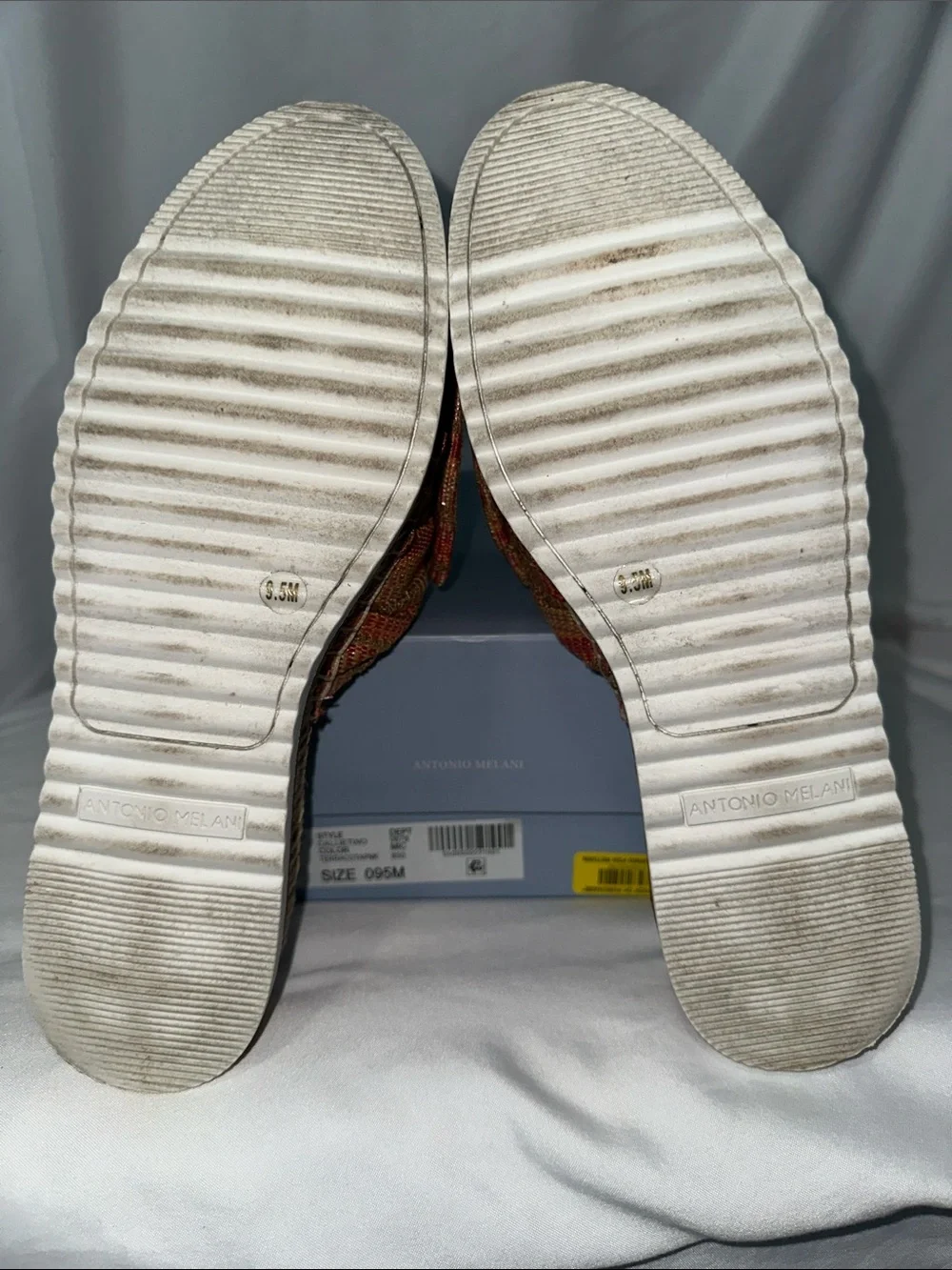 ANTONIO MELANI Terracotta Pink Knotted Espadrille Slides